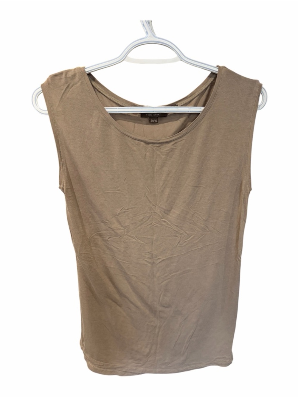 Repeat Sleeveless Crewneck Tank Top - Taupe     
Size 6 - Like New